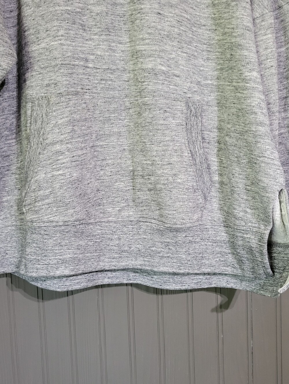 Calvin Klein Performance Hooded Fleece Sweatshirt Side Slit Gray Women's XL - Picture 4 of 8